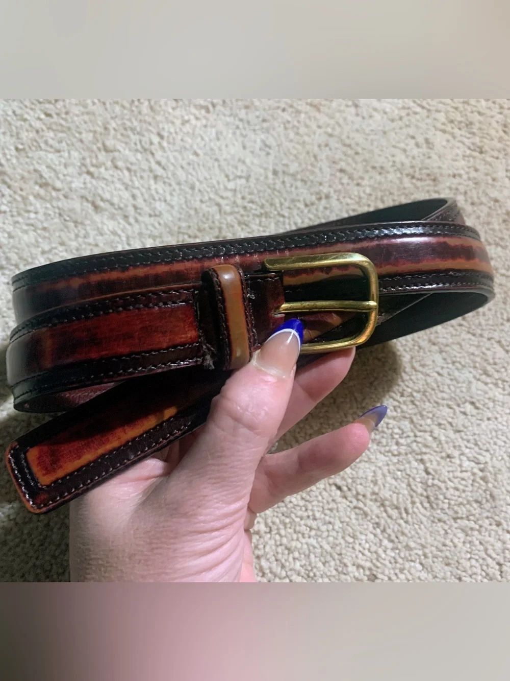 Vintage Unisex Brighton Leather Belt